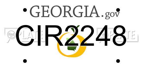 CIR2248 Georgia License Plate