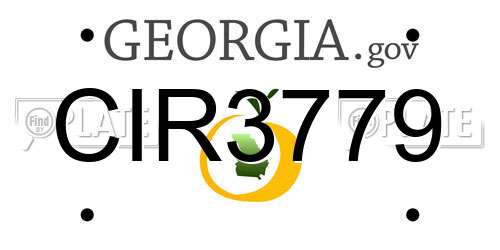 CIR3779 Georgia License Plate