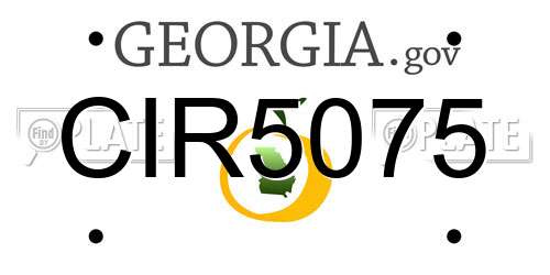 CIR5075 Georgia License Plate