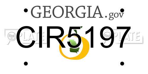 CIR5197 Georgia License Plate