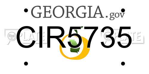 CIR5735 Georgia License Plate