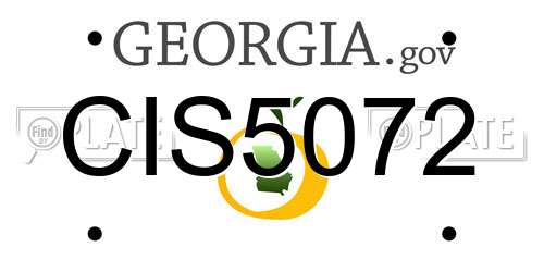 CIS5072 Georgia License Plate