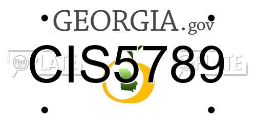CIS5789 Georgia License Plate