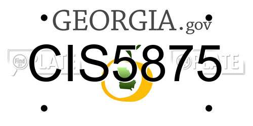 CIS5875 Georgia License Plate