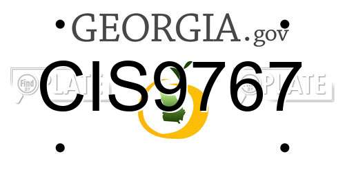 CIS9767 Georgia License Plate