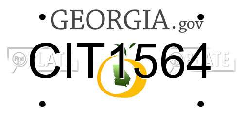 CIT1564 Georgia License Plate