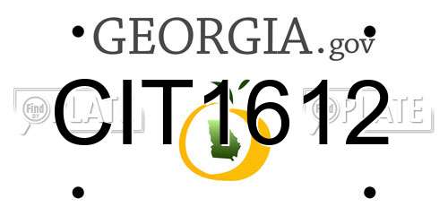 CIT1612 Georgia License Plate