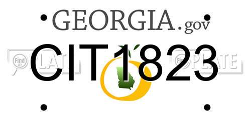 CIT1823 Georgia License Plate