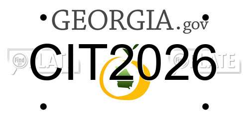 CIT2026 Georgia License Plate