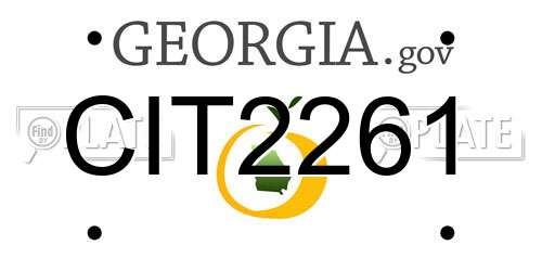 CIT2261 Georgia License Plate