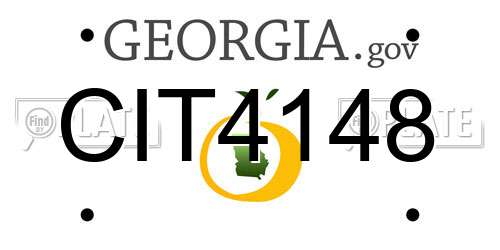 CIT4148 Georgia License Plate