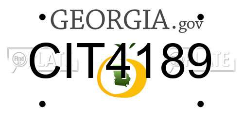 CIT4189 Georgia License Plate