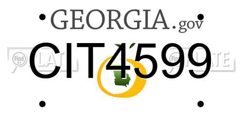 CIT4599 Georgia License Plate