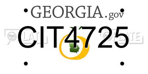 CIT4725 Georgia License Plate
