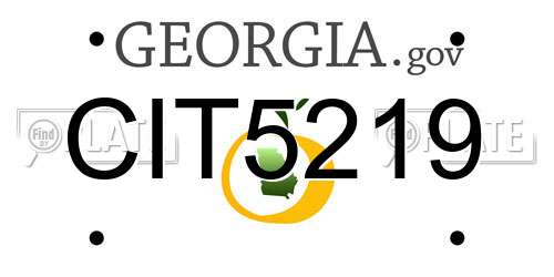 CIT5219 Georgia License Plate