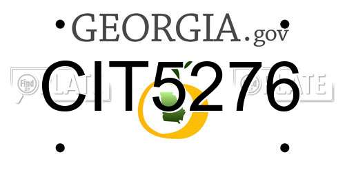CIT5276 Georgia License Plate