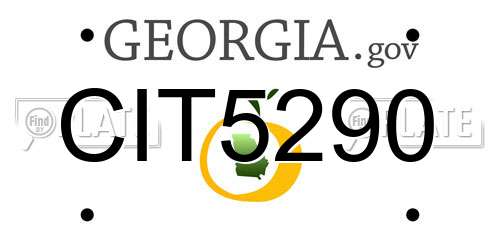 CIT5290 Georgia License Plate
