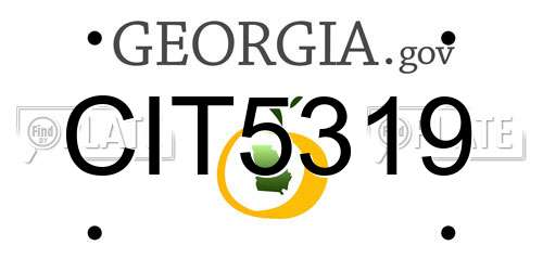 CIT5319 Georgia License Plate