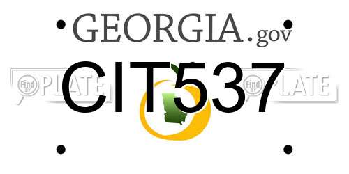 CIT537 Georgia License Plate