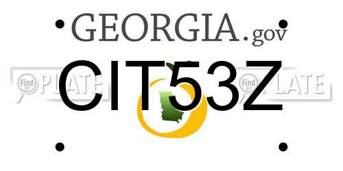 CIT53Z Georgia License Plate