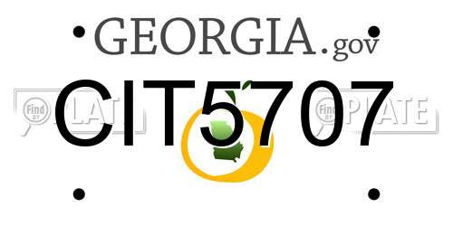 CIT5707 Georgia License Plate