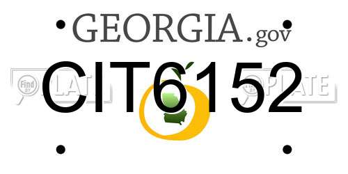 CIT6152 Georgia License Plate