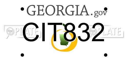 CIT832 Georgia License Plate