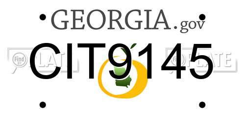 CIT9145 Georgia License Plate