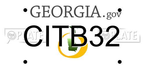 CITB32 Georgia License Plate