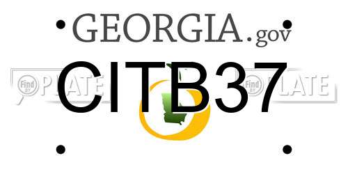 CITB37 Georgia License Plate