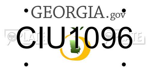 CIU1096 Georgia License Plate