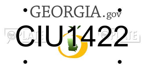 CIU1422 Georgia License Plate