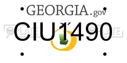 CIU1490 Georgia License Plate