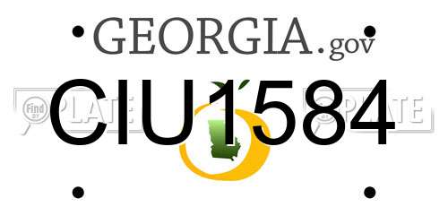 CIU1584 Georgia License Plate