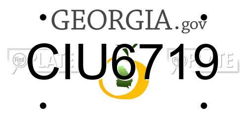 CIU6719 Georgia License Plate