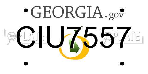 CIU7557 Georgia License Plate