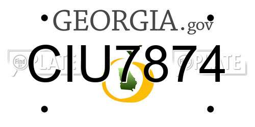 CIU7874 Georgia License Plate