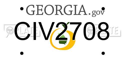 CIV2708 Georgia License Plate