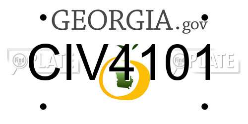 CIV4101 Georgia License Plate
