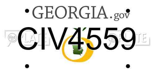 CIV4559 Georgia License Plate