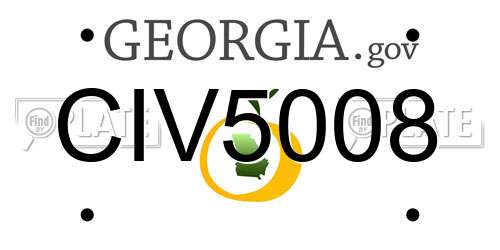 CIV5008 Georgia License Plate
