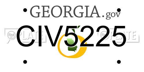 CIV5225 Georgia License Plate