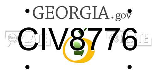 CIV8776 Georgia License Plate