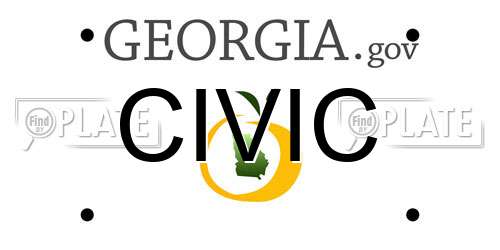 CIVIC Georgia License Plate