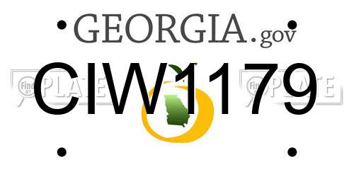 CIW1179 Georgia License Plate