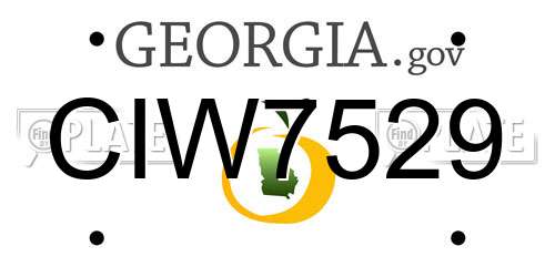 CIW7529 Georgia License Plate