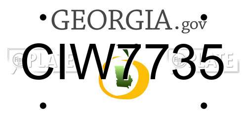 CIW7735 Georgia License Plate