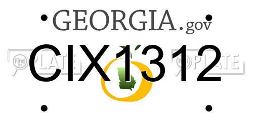 CIX1312 Georgia License Plate