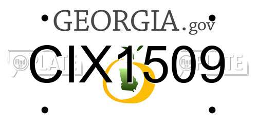 CIX1509 Georgia License Plate