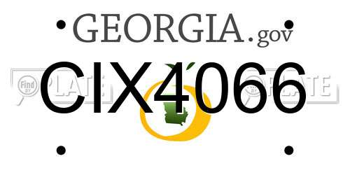 CIX4066 Georgia License Plate